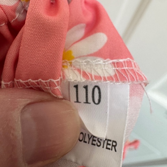 NWOT Pink 3T White Daisy Floral Ruffled Wrap Skirt - Picture 4 of 4